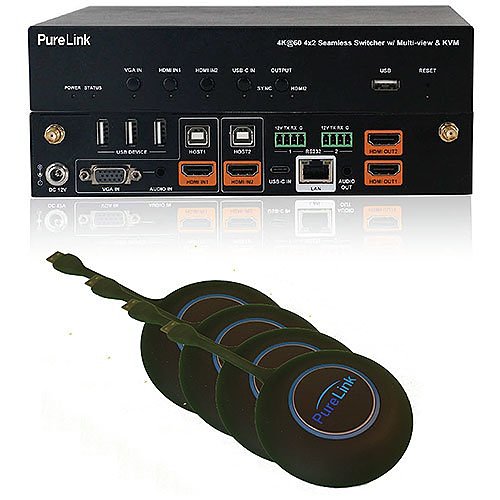 PureLink COLLABORA-8-4K 4K60 8-Zone Multiviewer with Airplay, Miracast, HDMI, USB-C, VGA