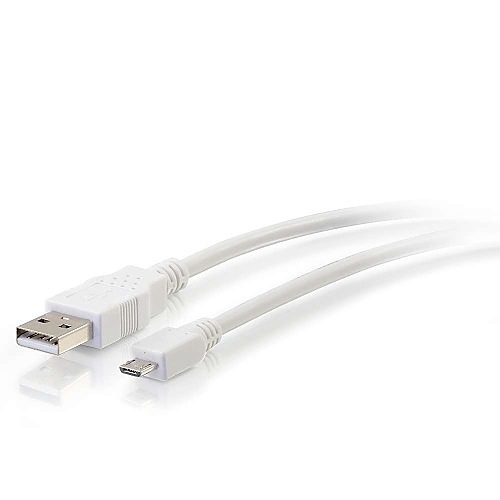 C2G 27443 USB 2.0 to Micro-B Cable Male Male, 6' (1.8m), White