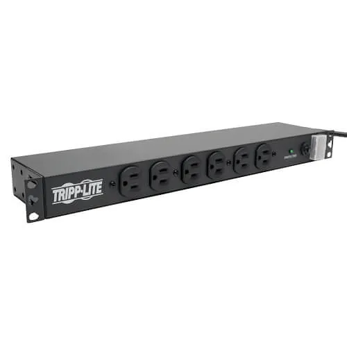 Eaton Tripp Lite DRS-1215 Surge Protector 14-Outlet Economy Network Server Surge Protector, 1U Rack-Mount, 15 (4.57 m)Cord, 3000 Jouless