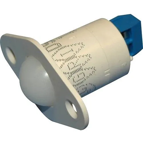 GRI DS-01T-W Short Roller Ball Plunger Switch, Terminal Block, Closed Loop, with 360 of Ball Access and Screw Down Flange, White