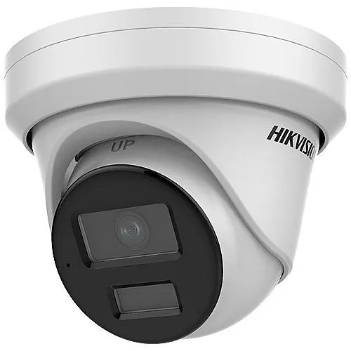 Hikvision DS-2CD2323G2-IU Value Series AcuSense 2MP WDR Turret IP Camera with Built-In Microphone, 2.8mm Fixed Lens, White