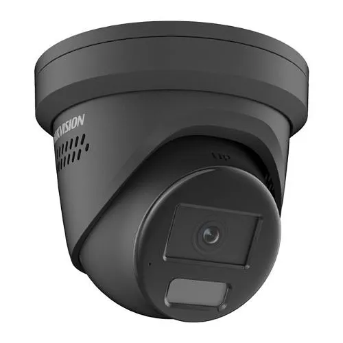 Hikvision DS-2CD2347G2-LSU/SL 4MP ColorVu Strobe Light and Audible Warning Fixed Turret Network Camera, Black
