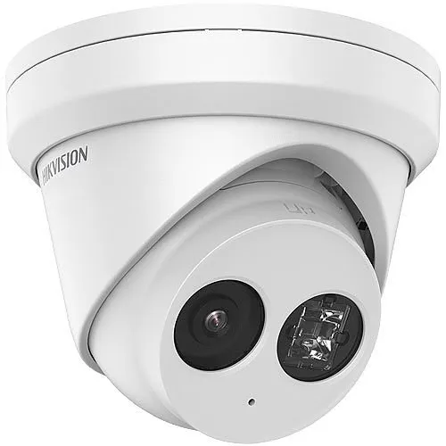 Hikvision DS-2CD2383G2-IU Value Series AcuSense 8MP Turret IP Camera with Built-In Microphone, 4mm Fixed Lens, White