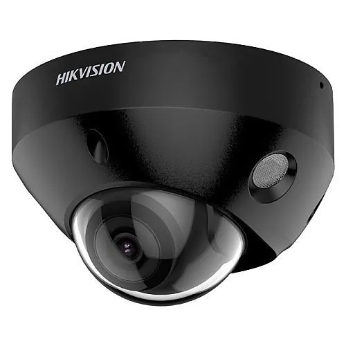 Hikvision DS-2CD2547G2-LS 2.8MM(BLACK) Pro Series 4MP ColorVu IP Mini Dome Camera, 2.8mm Fixed Lens, 130dB WDR, Black