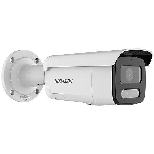 Hikvision DS-2CD2T47G2-LSU/SL ColorVu 4MP Strobe Light and Audible Warning Fixed Bullet IP Camera, 2.8mm Lens