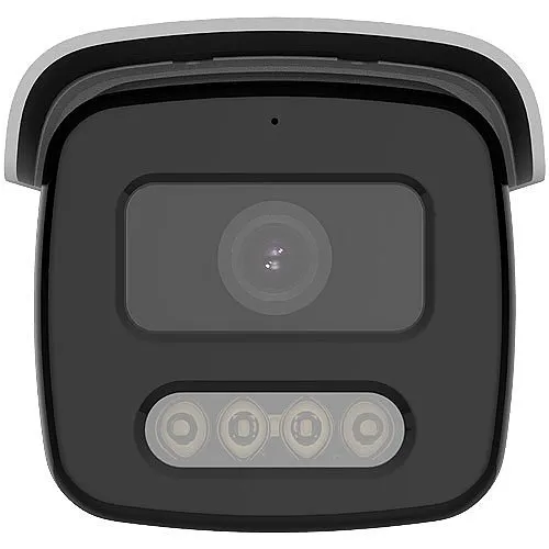 Hikvision DS-2CD2T47G2-LSU/SL ColorVu 4MP Strobe Light and Audible Warning Fixed Bullet IP Camera, 4mm Lens
