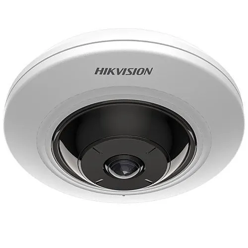 Hikvision DS-2CD3956G2-ISU Panoramic Series 5MP AcuSense Fisheye iP Camera, 1.05mm Lens, White