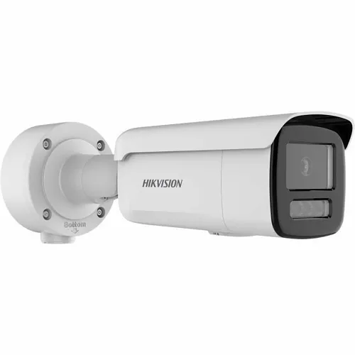 Hikvision DS-2CD3T48G2-LIS ColorVu Smart Hybrid Light 4MP Dual Illumination WDR Bullet IP Camera with Built-in Microphone, 60m Light Range, 4mm Fixed Lens, White