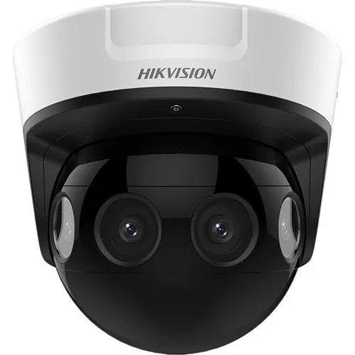 Hikvision DS-2CD6924G0-IHS Smart Series PanoVu 8MP Outdoor 180° Stitched Panoramic Dome IP Camera, 2.8mm Lenses, White