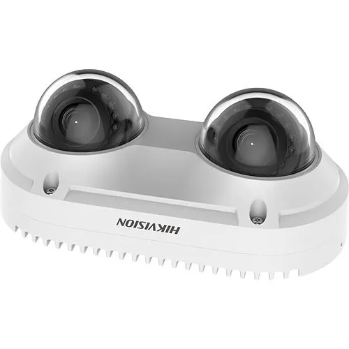 Hikvision DS-2CD6D82G0-IHS Smart Series PanoVu 8MP Dual-Lens IP Camera, 2.8mm Lens, White