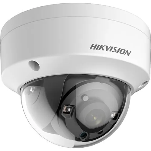 Hikvision DS-2CE57U7T-VPITF TurboHD 8MP Ultra-Low Light Dome Analog Camera, 2.8mm Fixed Lens, White