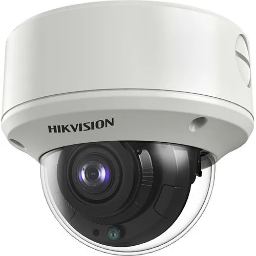Hikvision DS-2CE59U7T-AVPIT3ZF TurboHD 4K Ultra-Low Light Vandal Dome Analog Camera, 2.7-13.5mm Motorized Varifocal Lens, White