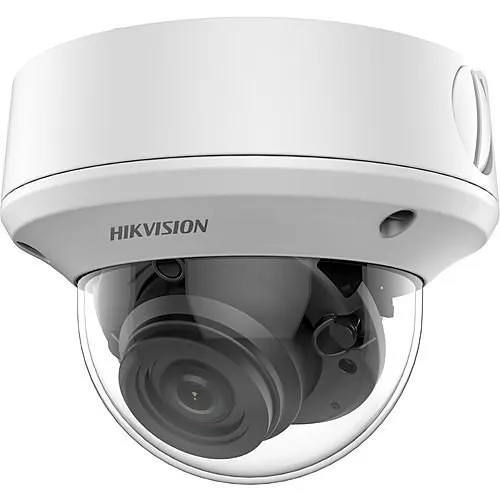 Hikvision DS-2CE5AD3T-AVPIT3ZF TurboHD 2MP Outdoor Ultra-Low Light Dome Analog Camera, 2.7-13.5mm Motorized Varifocal Lens, White (Replaces DS-2CC52D9T-AVPIT3ZE)