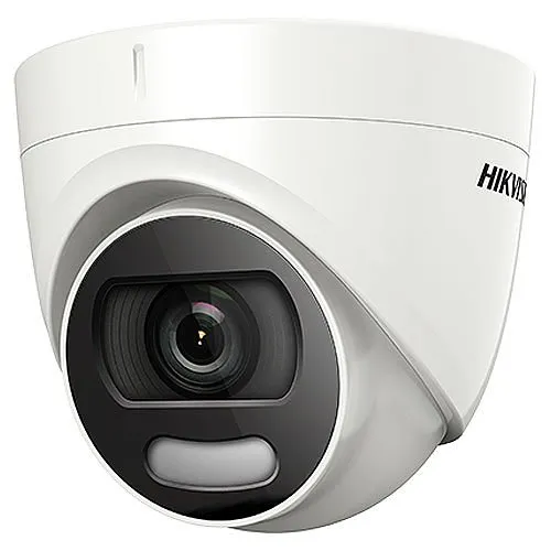 Hikvision DS-2CE72HFT-F TurboHD ColorVu 5MP Outdoor Turret Analog Camera, 2.8mm Fixed Lens, White