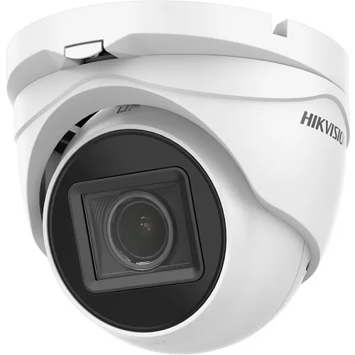 Hikvision DS-2CE79H0T-IT3ZF TurboHD 5MP IR Turret Camera, 2.7-13.5mm Motorized Varifocal Lens, White