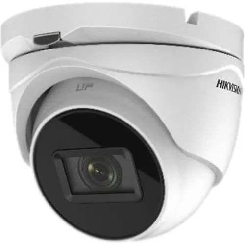 Hikvision DS-2CE79H8T-AIT3ZF TurboHD 5MP Outdoor Ultra-Low Light Turret Analog Camera, 2.7-13.5mm Motorized Varifocal Lens, White