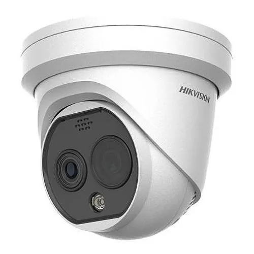 Hikvision DS-2TD1228T-2/QA HeatPro Series Bi-spectrum Thermography Turret IP Camera, 2mm Lens, White