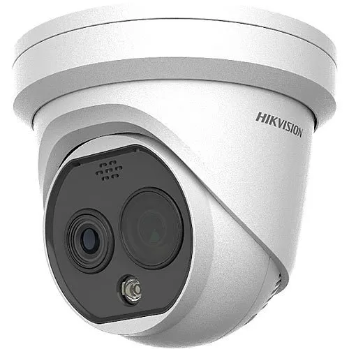 Hikvision DS-2TD1228T-3/QA HeatPro Series Bi-Spectrum Thermography Turret IP Camera, 3.5mm Lens, White