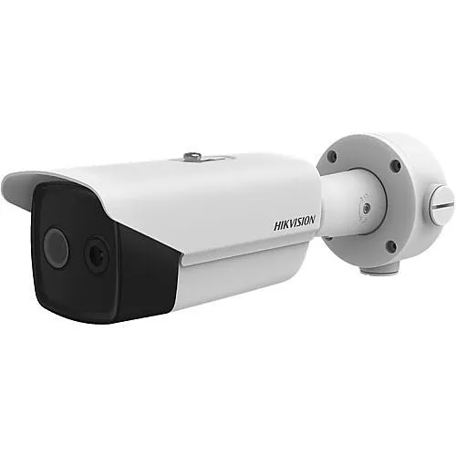 Hikvision DS-2TD2617-3/V1 Bullet Series Thermal and Optical Bi-Spectrum IP Bullet Camera, 384x288 Resolution, White