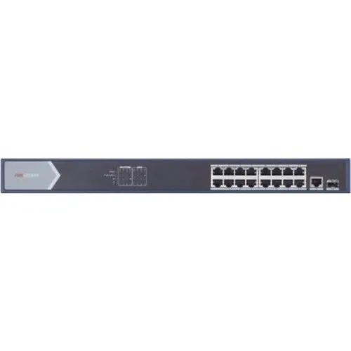 Hikvision DS-3E0518P-E 16-Port Unmanaged Gigabit PoE Ethernet Switch, 32Gbps