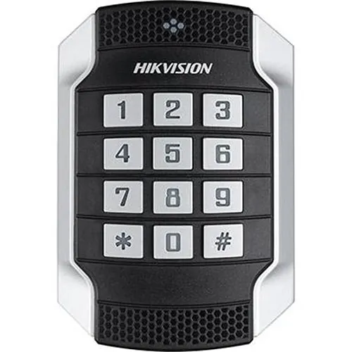 Hikvision DS-K1104MK Vandal-Proof Card Reader with Keypad, Tamper-Resistant Alarm (Replaces DS-K1104M), Black