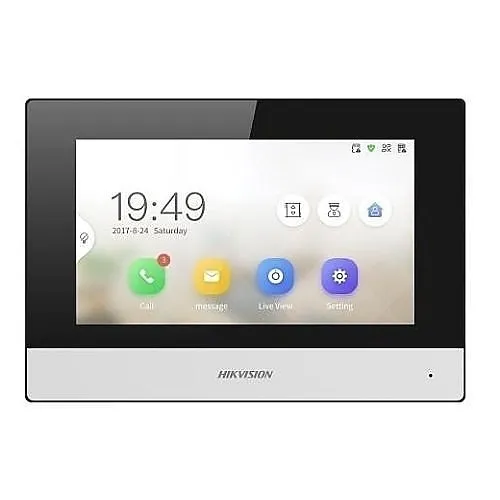 Hikvision DS-KH6320Y-WTE2 Pro Series 2-Wire Indoor Station with 7" Touch Screen (Replaces DS-KH6320-WTE2)
