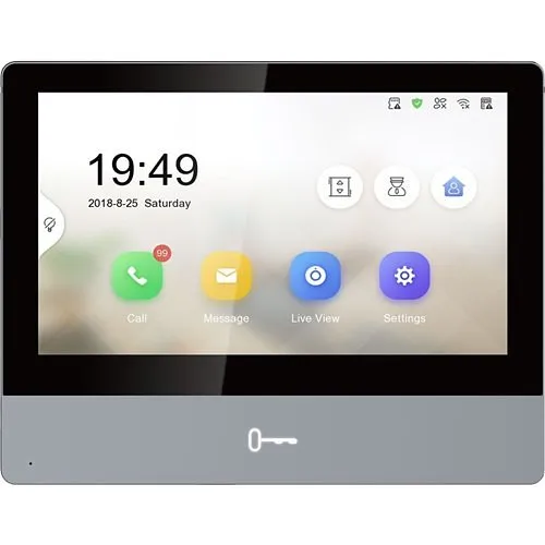 Hikvision DS-KH8350-WTE1 Video Intercom Indoor Station, 7" Colorful IPS LCD, 8.6mm