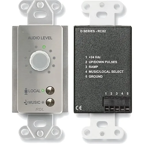 RDL DS-RCX2 Series Room Control for RCX-5C Room Combiner, Stainless Steel
