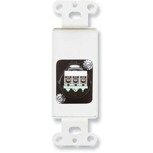 RDL DS-XLR3F XLR 3-Pin Female Jack on Decora Wall Plate, Stainless Steel