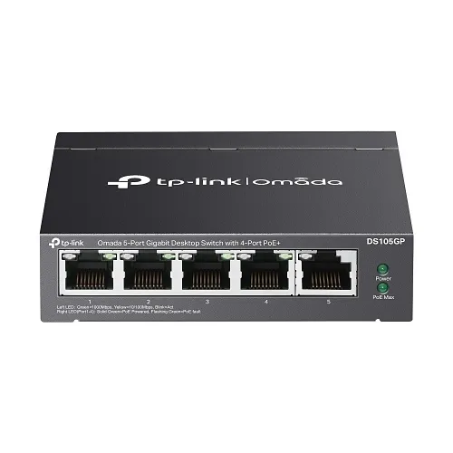 TP-Link DS105GP Omada Unmanaged 5-Port Gigabit Desktop Switch with 4-Port PoE+