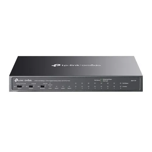 TP-Link DS111P Omada Unmanaged 8-Port 10/100Mbps + 3-Port Gigabit Desktop Switch with 8-Port PoE+