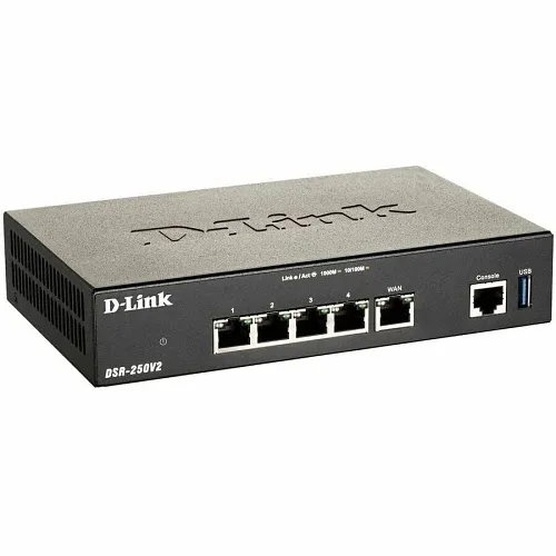 D-Link DSR-250V2 4-Port Unified Services VPN Router