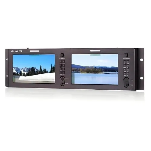 JVC DT-X7HUX2 DUAL 7" Full HD 4K HDMI Rack
