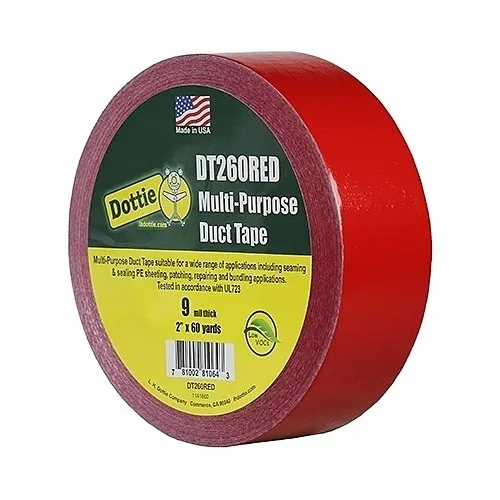 Dottie DT260RED Pipe Sealing Tap, 2" 60 yd Red Industrial Grade Duct Tape
