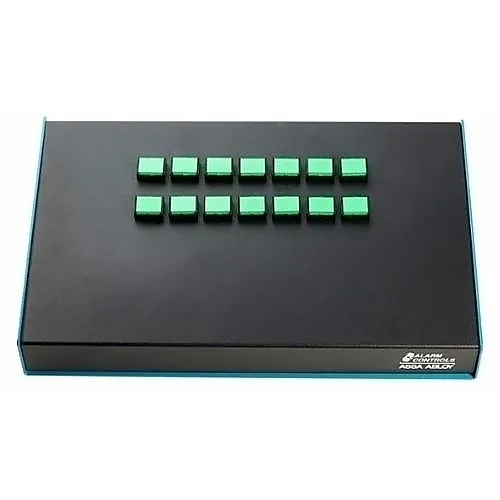 Alarm Controls DTC-M2K12CGV2 DTC 12-Switch Desk Top Door Control, Momentary Operation, DPDT, 24V, Green Lens, Black