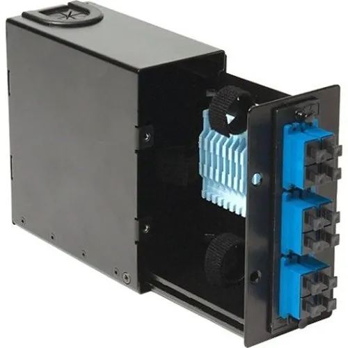 OCC DTC1AP DIN Rail Enclosure, Accommodates Adapter Plate, Cable Entry Grommet, Black, Empty