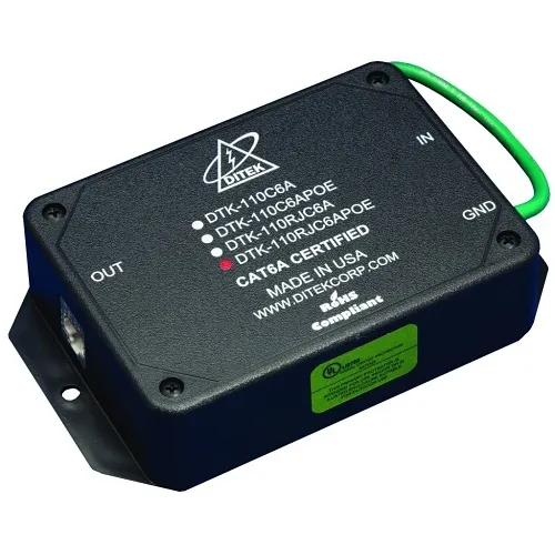 DITEK DTK-110RJC6APOE 10 Gigabit Category 6A PoE Surge Protector
