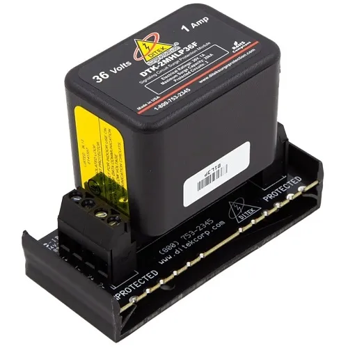 DITEK DTK-2MHLP36FWB Data and Signaling Circuit Modular Surge Protector with Snap-Track Base