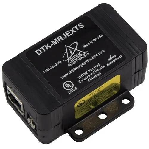 DITEK DTK-MRJEXTS PoE Extender Surge Protector, Shielded RJ45 Connectors