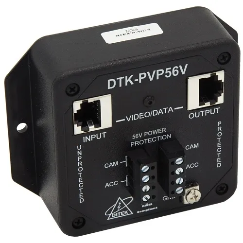 DITEK DTK-PVP56V PoE Data and Power Surge Protector, Shielded RJ45, 56V