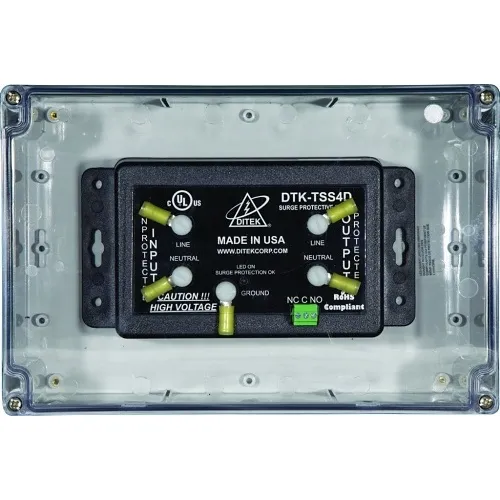DITEK DTK-TSS4D Series Connected Surge Protector with Dry Contacts, NEMA 4X Enclosure