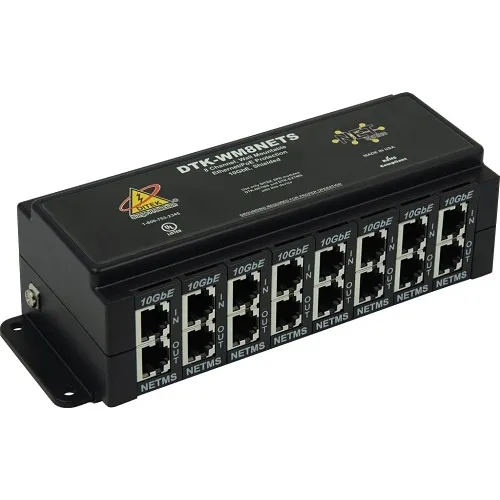 DITEK DTK-WM8NETS Wall Mount 8-Channel NeTwork Surge Protector