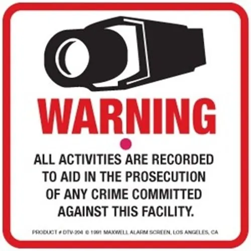 Maxwell DTV-204-RF Caution Sign