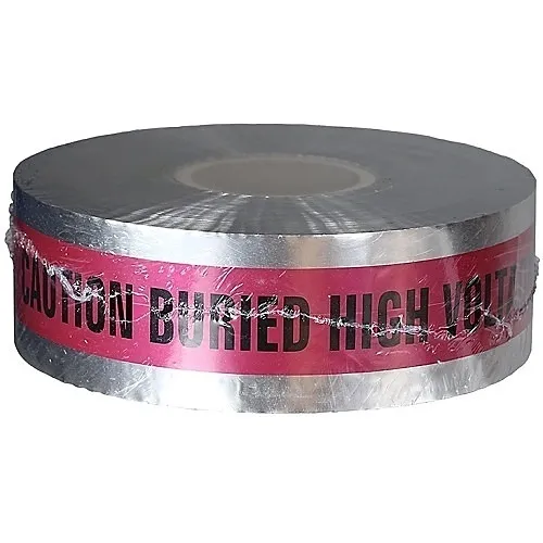 Dottie DU09 Detectable Tape, 'Caution Buried' Utility Marking, 3" x 1000 ft, Red
