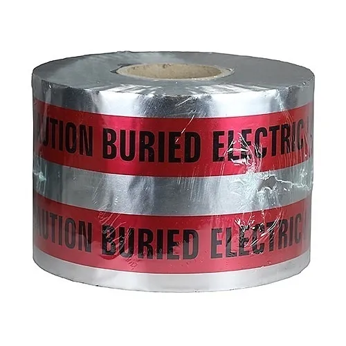 Dottie DU601 6" x 1000' Red Detectable Tape Marked 'Caution Buried' for Underground Utilities