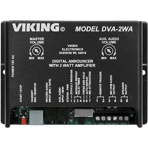Viking DVA-2WA 7.5 Minute Digital Voice Announcer with Built-In Amplifier
