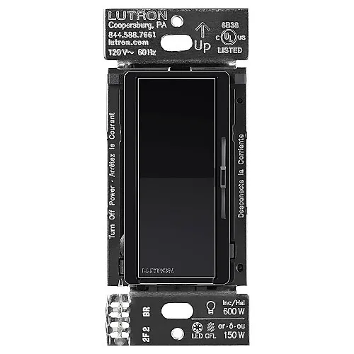 Lutron DVRF-6L-BL Diva Smart Dimmer for Caseta, Black