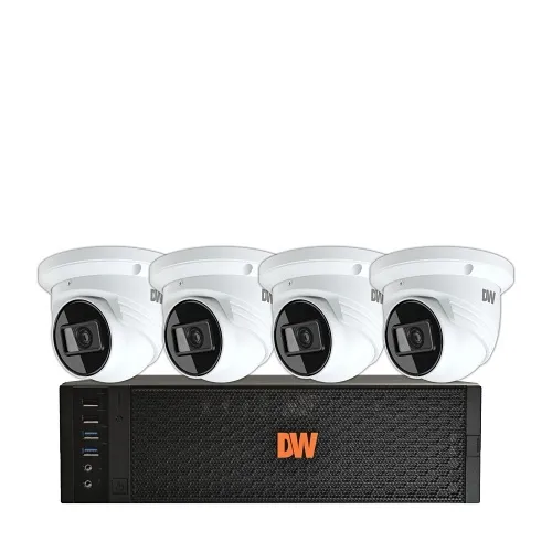 Digital Watchdog DW-DX1VSTK24 (1) BJDX1102T-LX Blackjack DX Server, Intel Celeron Processor + (4) VSTB04Bi MEGApix 4MP Turret IP Camera with Fixed Lens and IR