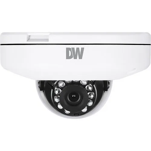 Digital Watchdog DWC-MF5WI4TWDMP MEGApix 4MP Ultra-Low-Profile IR Vandal Dome IP Camera with DMP Integration, 4mm Fixed Lens, White