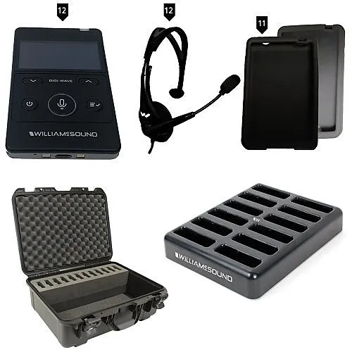 Williams AV DWS TGS VIP 12 400 Digi-Wave 400 Series Tour Guide System for or More Tour Guides